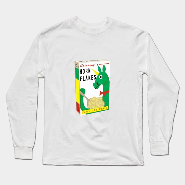 Horn Flakes Cereal Long Sleeve T-Shirt by Thatssounicorny